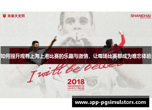 如何提升观看上海上港比赛的乐趣与激情，让每场比赛都成为难忘体验