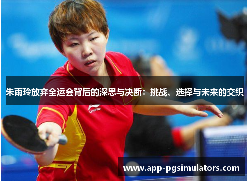 朱雨玲放弃全运会背后的深思与决断：挑战、选择与未来的交织